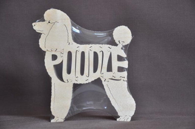 Choice of Toy Poodle Miniature or Standard Dog Puzzle Wooden Etsy