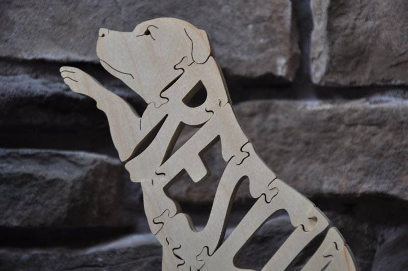 Dog Rescue Figure NEW Rescue Shelter Dog Puzzle Wooden Toy Hand Cut With Scroll Saw ...