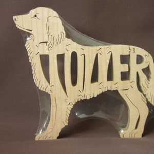 Nova Scotia Duck Tolling Retriever Toller Wooden Animal Puzzle Toy Figurine Art