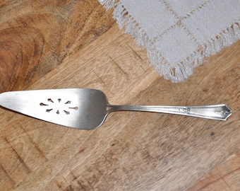 Plato antiguo de plata esterlina para ramo de flores R. O. C. O. Servidor de tartas