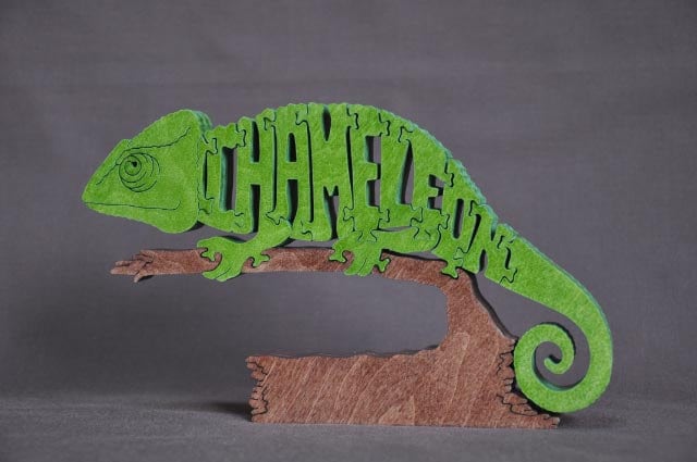 Kitchen Student Quality Gift #8814 1 x Amazing Iguana Chameleon Glass Coaster 