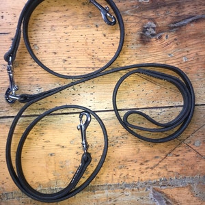 Custom Made 5 by 1/2 Leather Dog Two Way Split Lead Choice of Colors