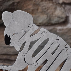 Koala Cute Australian Animal Puzzle Wooden Toy Hand Cut Figurine Art image 2