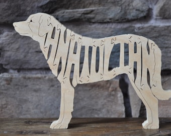 Anatolian Shepherd Dog Puzzle Wooden Toy Hand Cut with Scroll Saw