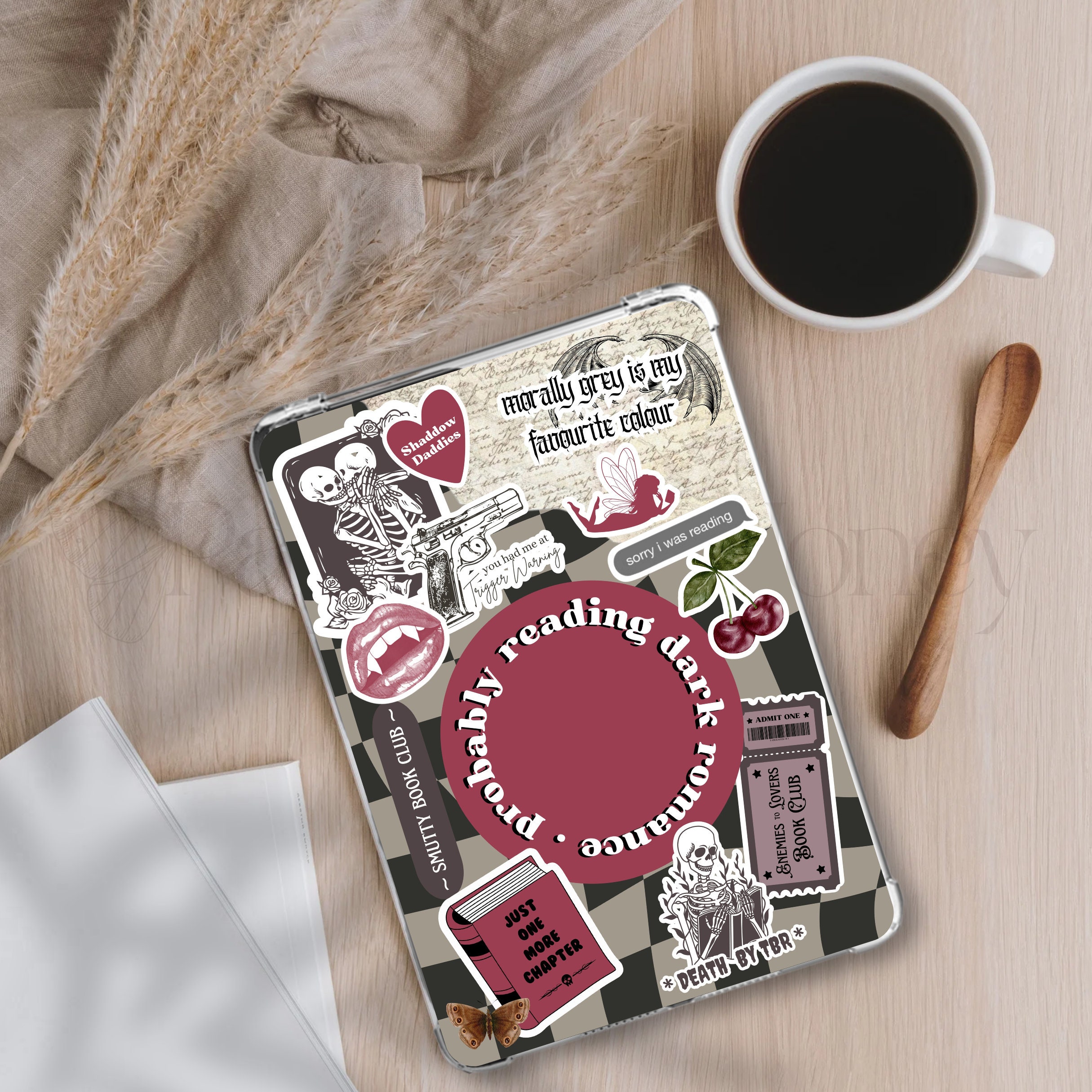 Probably Reading Dark Romance ~ | Kindle Printable | Clear Case Insert ...
