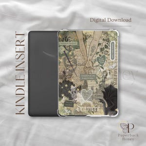 Dramione Green Gothic Kindle Insert: E-Reader Printable (Digital Download)
