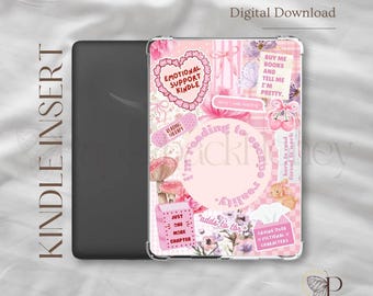 reading to escape reality ~ | Kindle Printable | Clear Case Insert | Kindle Aesthetic | Kindle Stickers | Digital Download