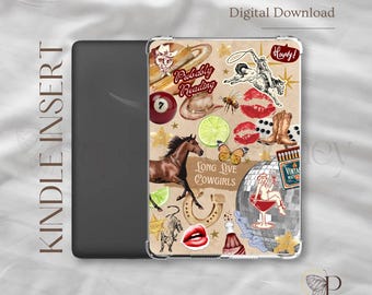 viva as cowgirls ~ Kindle para impressão | Capa transparente | Estética Kindle | Adesivos Kindle | Download digital garota descolada, cowboy, faroeste
