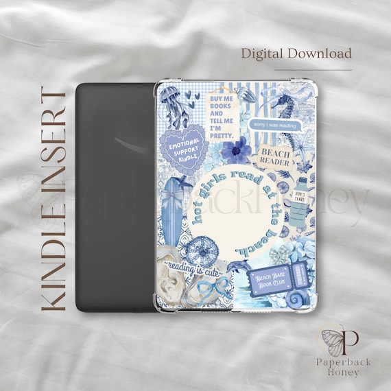 Blue Coastal Granddaughter Vibes ~ | Kindle Printable | Clear Case
