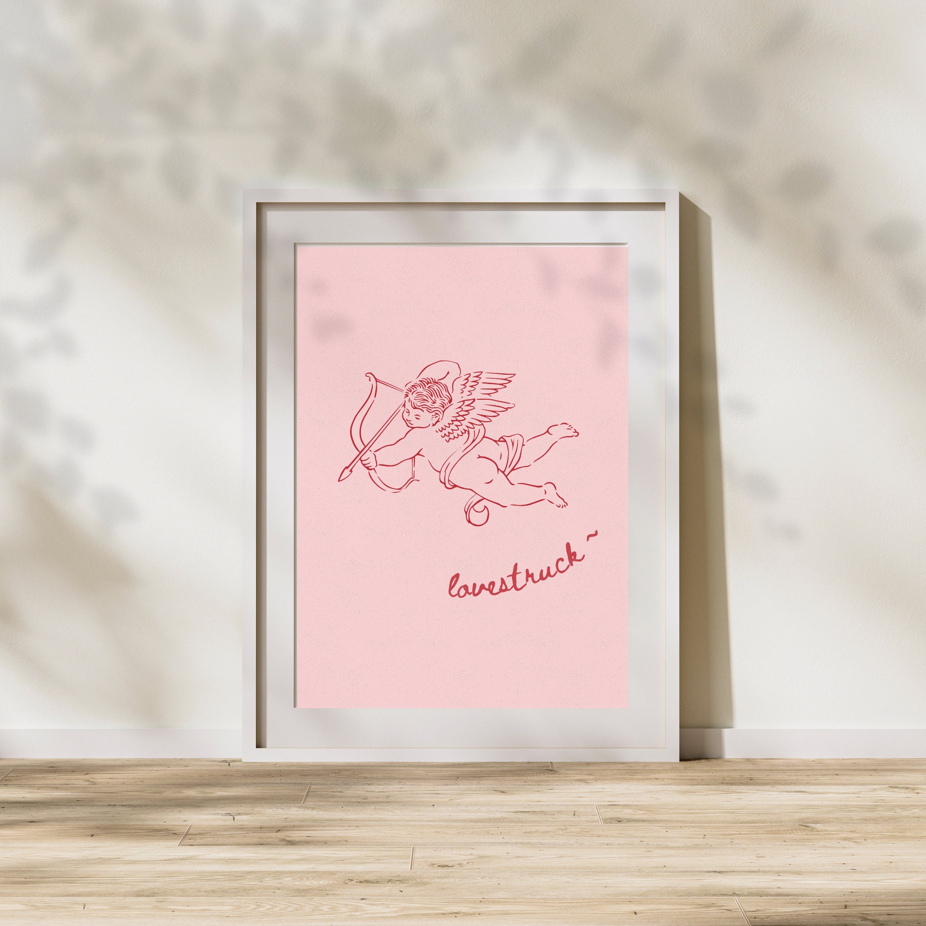 Lovestruck Cherub / Cupid Pink | Home Art Prints | DIGITAL