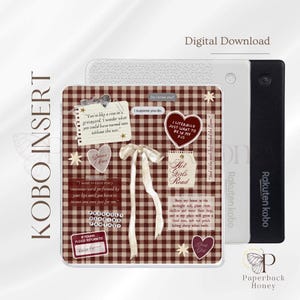 Gingham Gothic Romance KOBO-inlägg | KOBO utskrivbart (digital nedladdning)