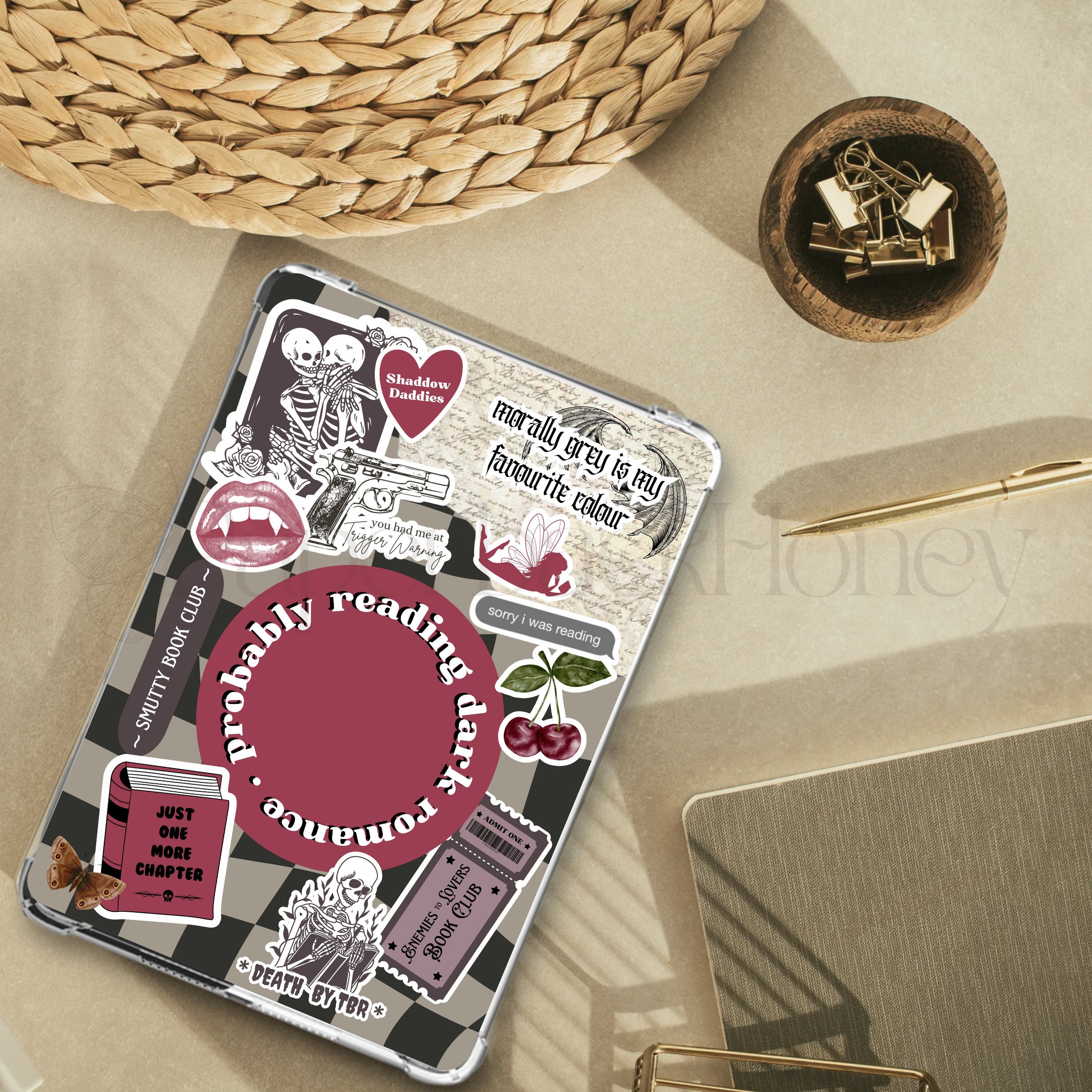 Probably Reading Dark Romance ~ | Kindle Printable | Clear Case Insert ...