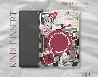 probably reading dark romance ~ | Kindle Printable | Clear Case Insert | Kindle Aesthetic | Kindle Stickers | Digital Download