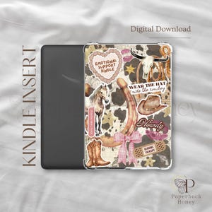 cowboy western ~ / Kindle stampabile / Inserto custodia trasparente / Kindle Aesthetic / Adesivi Kindle / Download digitale