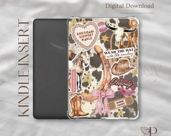 cowboy western ~ | Kindle para impressão | Capa transparente | Estética Kindle | Adesivos Kindle | Download digital
