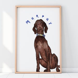 Custom Dog Portrait – Hand-drawn Watercolour or Line Drawing (digital download)