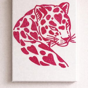 Kit de arte en lienzo con diamantes de imitación de guepardo