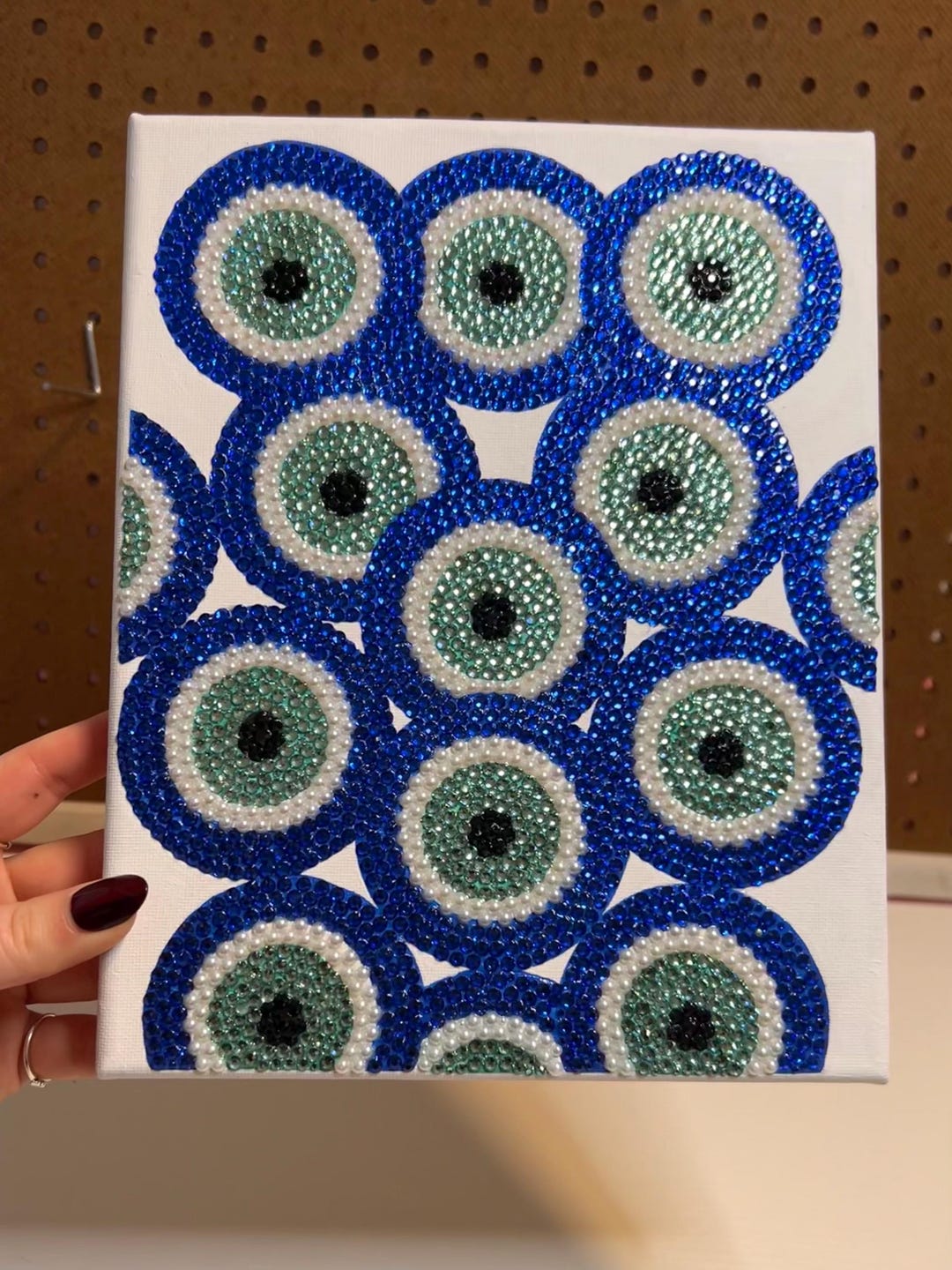 Evil Eye Rhinestone Canvas Art Kit - Etsy