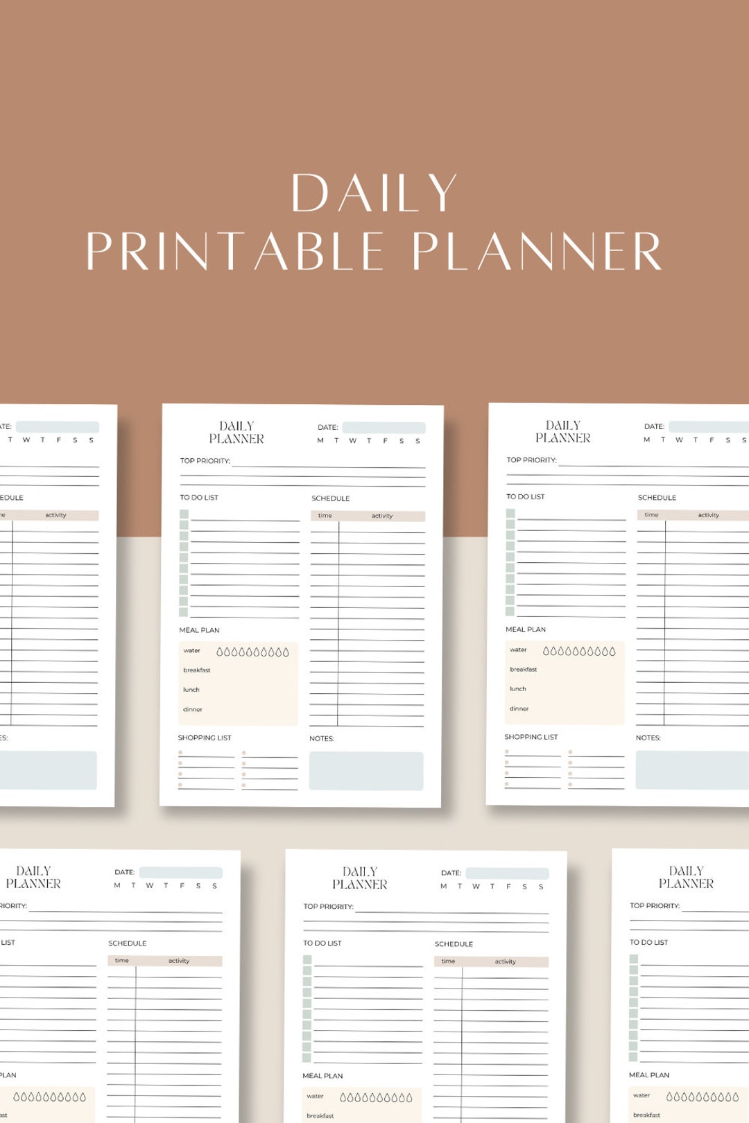 Instant Download Printable Daily Planner - Etsy
