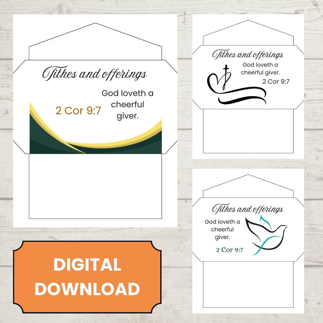 Church Envelopes for Tithes and Offerings | Printable Templates ...