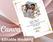 Christian Wedding Program Template -Editable Ceremony Program Template, Instant Download Folded Cards & Order of Service Booklet, Bible Text