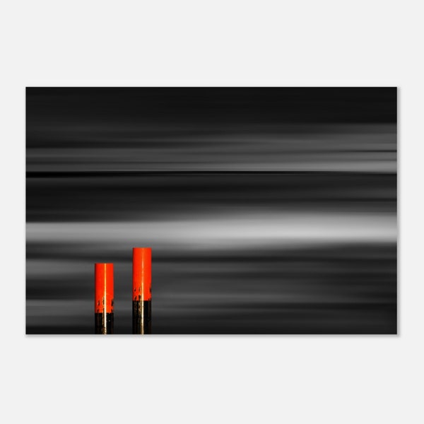 Rot_vor_Schwarz_Colour-Key2, Download, Hafenmotiv, Nordsee, Küste, Pfeiler, rot, schwarz, minimalistisch,  abstrakt, Hafen, Wilhelmshaven