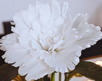 Riesige weiße Pfingstrosen-Blume, extra große künstliche Pfingstrosen-Blumen, Papierpfingstrosen für Hochzeitsarrangement-Brautdusche spezielles Ereignis