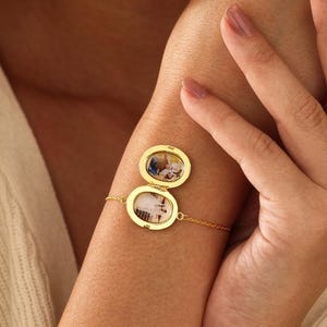 Personalisiertes Foto-Medaillon-Armband, Erinnerungsarmband mit Foto für Frauen, Anhänger mit Foto im Inneren, Geburtstagsgeschenk für Mama, Weihnachtsgeschenk für sie