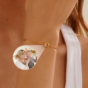 Projection Bracelet with Picture Inside, Customize Photo Bracelet, Memorial Pet Gift, Pet Bracelet, Gifts for Grandma, Birthday Gift for Mom