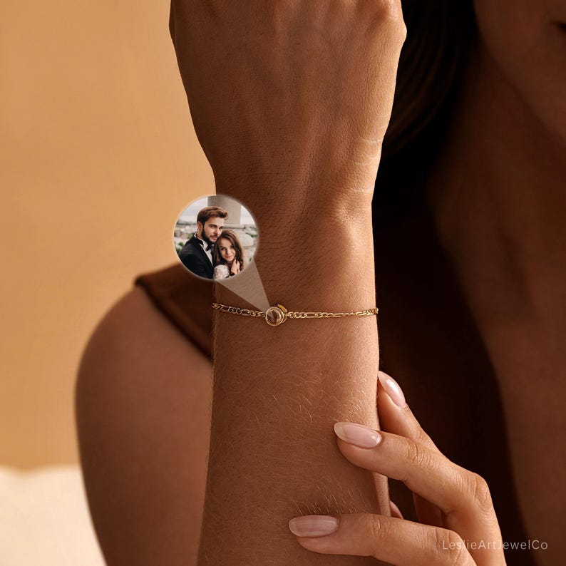 Projection Bracelet with Picture Inside, Customize Photo Bracelet, Memorial Pet Gift, Pet Bracelet, Gifts for Grandma, Birthday Gift for Mom image 3