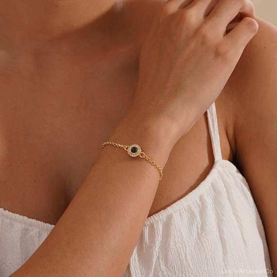 Bracelet Photo Personnalisable Avec Projection - Cadeau Pour Femme, Mère, Amie - Photo Cachée Dans Le Pendentif