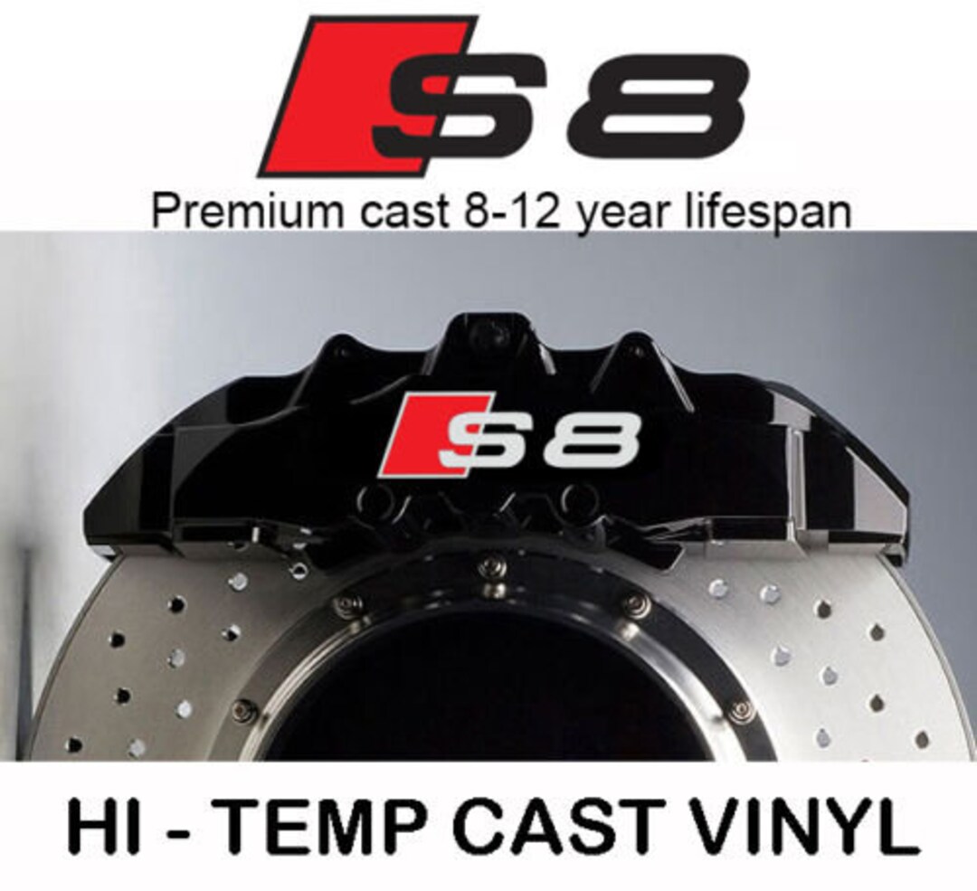 Set of 4 Hi Temp Brake Caliper Decal Stickers for Audi S8 - Etsy