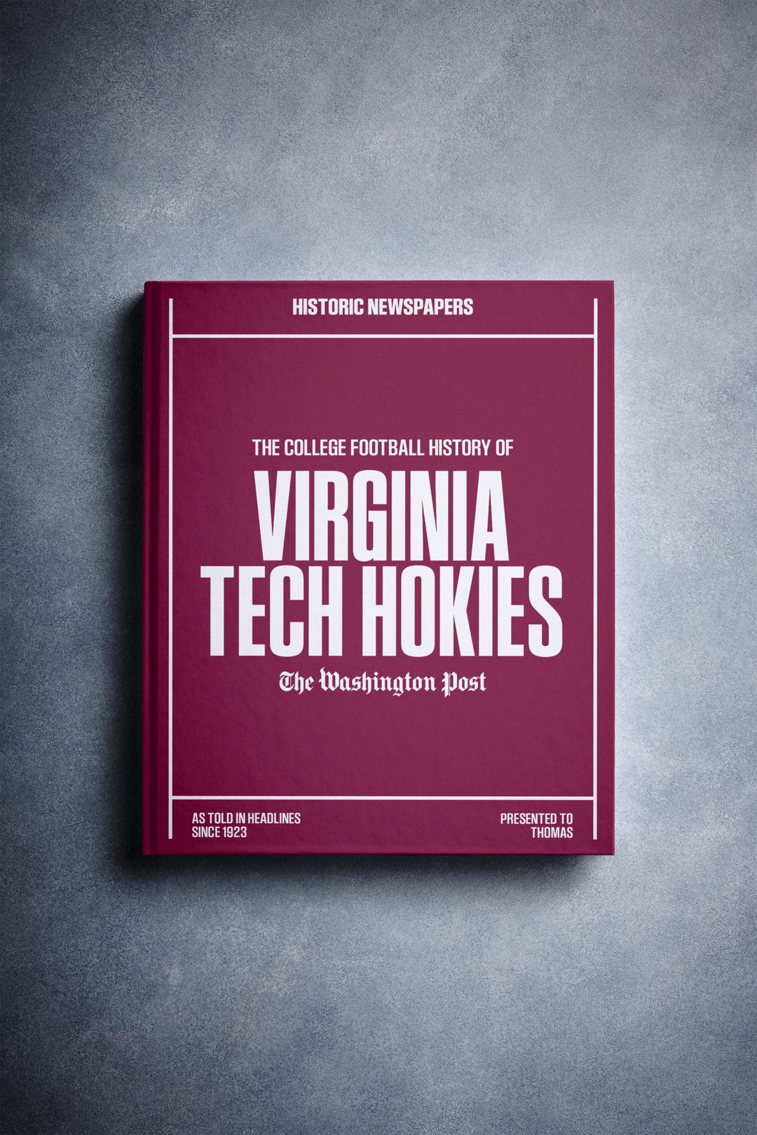 Virginia Tech Hokies Gift College Football History Newspaper
