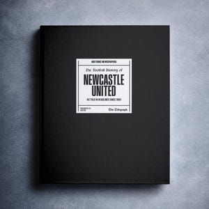 Newcastle Utd Football Gift - St James’ Park History in Telegraph Headlines - Enhanced Coverage - Magpies Toon Army Fan - Name Printed