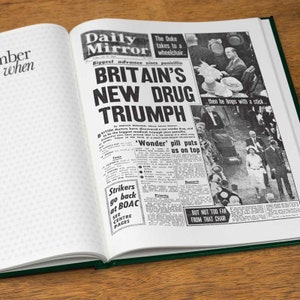 Personalised Birthday Newspaper Book Gift UK News Headlines From The Day you were Born & Every year Since Birthday or Special Occasion image 10