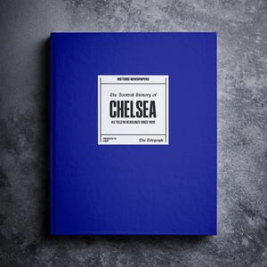 Chelsea Football Gift - Stamford Bridge History in Telegraph Headlines - Enhanced Coverage - Personalised Blues Gift - Name Printed