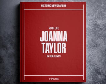 Personalised Birthday Newspaper Book Gift | UK/US News Headlines from the Day You Were Born & Every Year Since | Birthday / Special Occasion