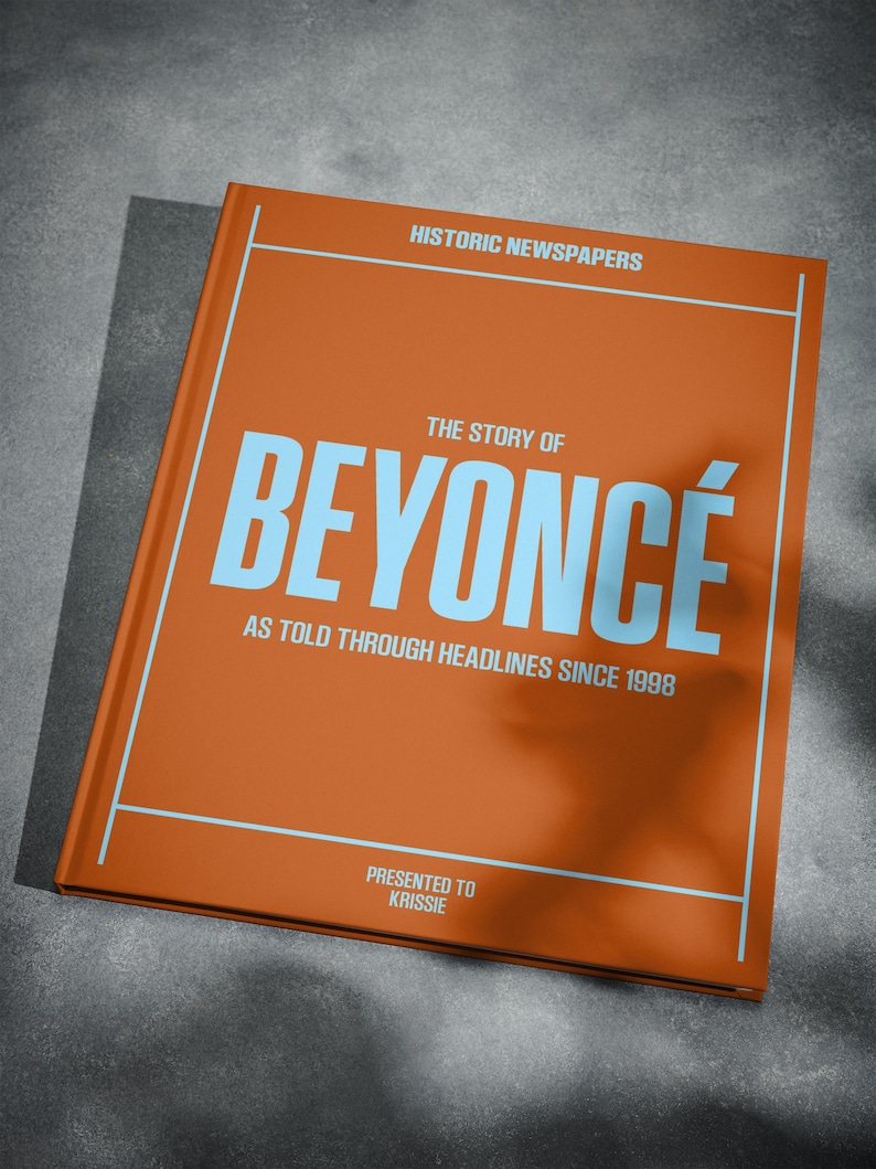 Beyonce | Personalised Music History Book | Music Fan Gift | News ...