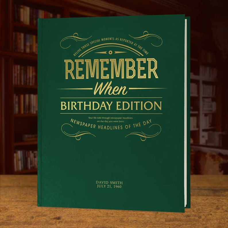 Personalised Birthday Newspaper Book Gift UK News Headlines From The Day you were Born & Every year Since Birthday or Special Occasion image 2