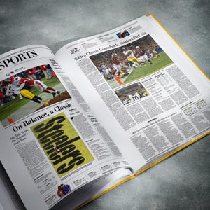 Pittsburgh Steelers Gift - Pro Football History In Newspaper Headlines Book - Personalized Steelers Nation Fan Item - Name Printed On Cover image 5