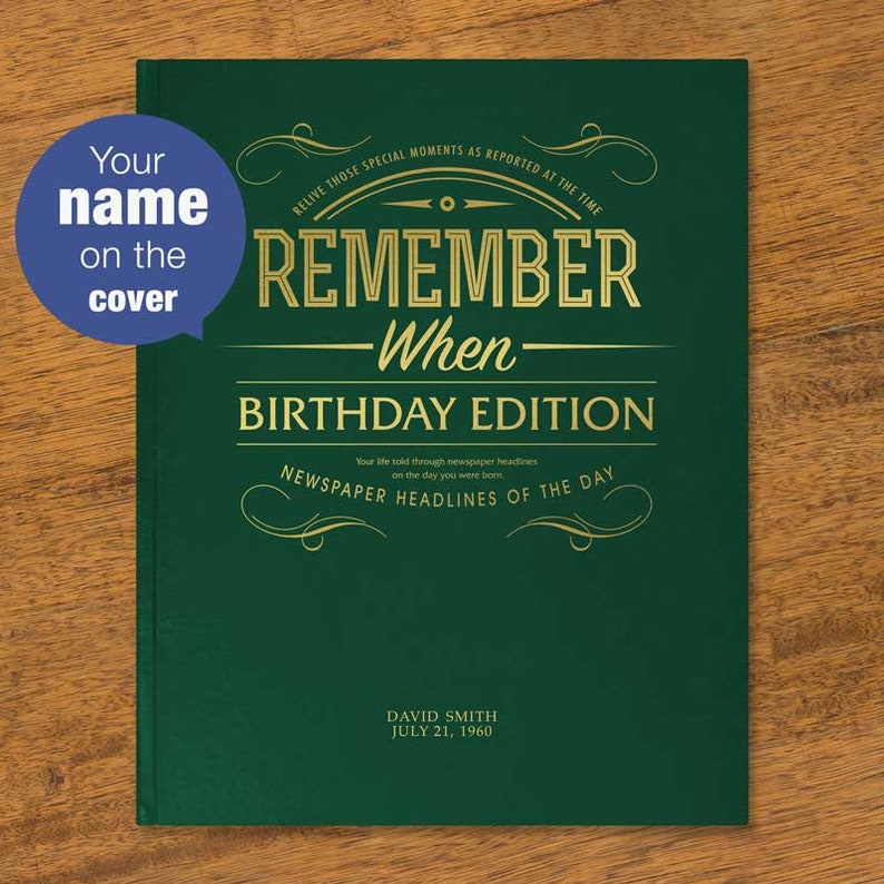 Personalised Birthday Newspaper Book Gift UK News Headlines From The Day you were Born & Every year Since Birthday or Special Occasion image 4