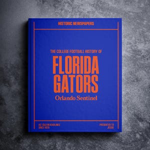 Florida Gators Gift - NCAA College Football geschiedenis krantenkoppen boek - gepersonaliseerd Gator Nation-fanitem - naam gedrukt op omslag