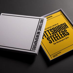 Pittsburgh Steelers Gift - Pro Football History In Newspaper Headlines Book - Personalized Steelers Nation Fan Item - Name Printed On Cover image 3
