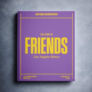 FRIENDS | Personalised TV History Book | US Sitcom Fan Gift | News Headlines From Big Screen History | Name Printed on Cover