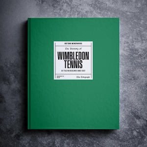 Wimbledon Telegraph Gift - Tennis History In Newspaper Headlines Book - The Telegraph Personalised Tennis Fan Item - Name Printed On Cover