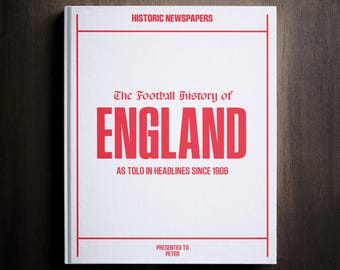 Antique Leather Style Display Football Printed With England Three