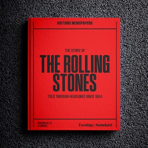 Rolling Stones | Personalised Music History Book | Music Fan Gift | News Headlines From Icons and Legends of Music | Name Printed on Cover