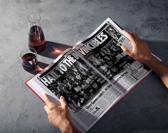 Arsenal Football Gift - Highbury History In Newspaper Headlines - Gunners Gift - Last Minute Christmas Present