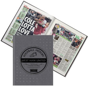 West Ham Football Gift - Upton Park History In Newspaper Headlines - WHU Fan Gift  - Soccer Memorabilia