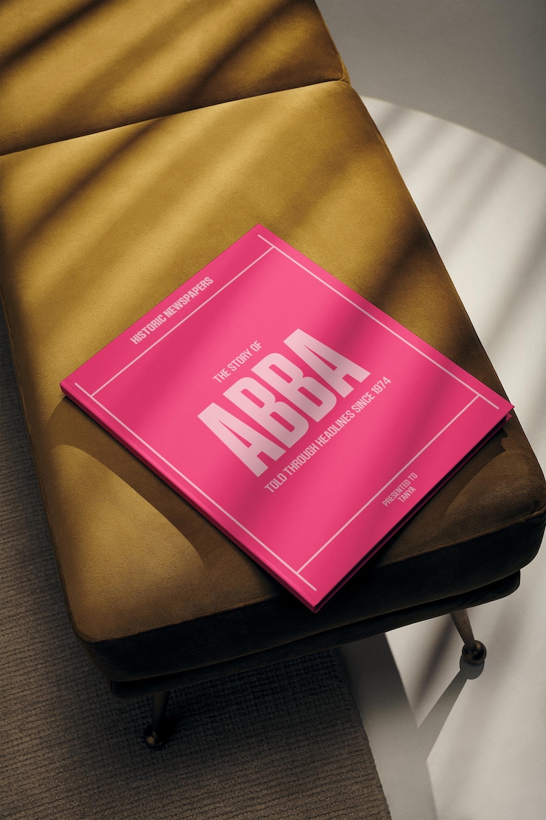 ABBA | Personalised Music History Book | Music Fan Gift | News ...